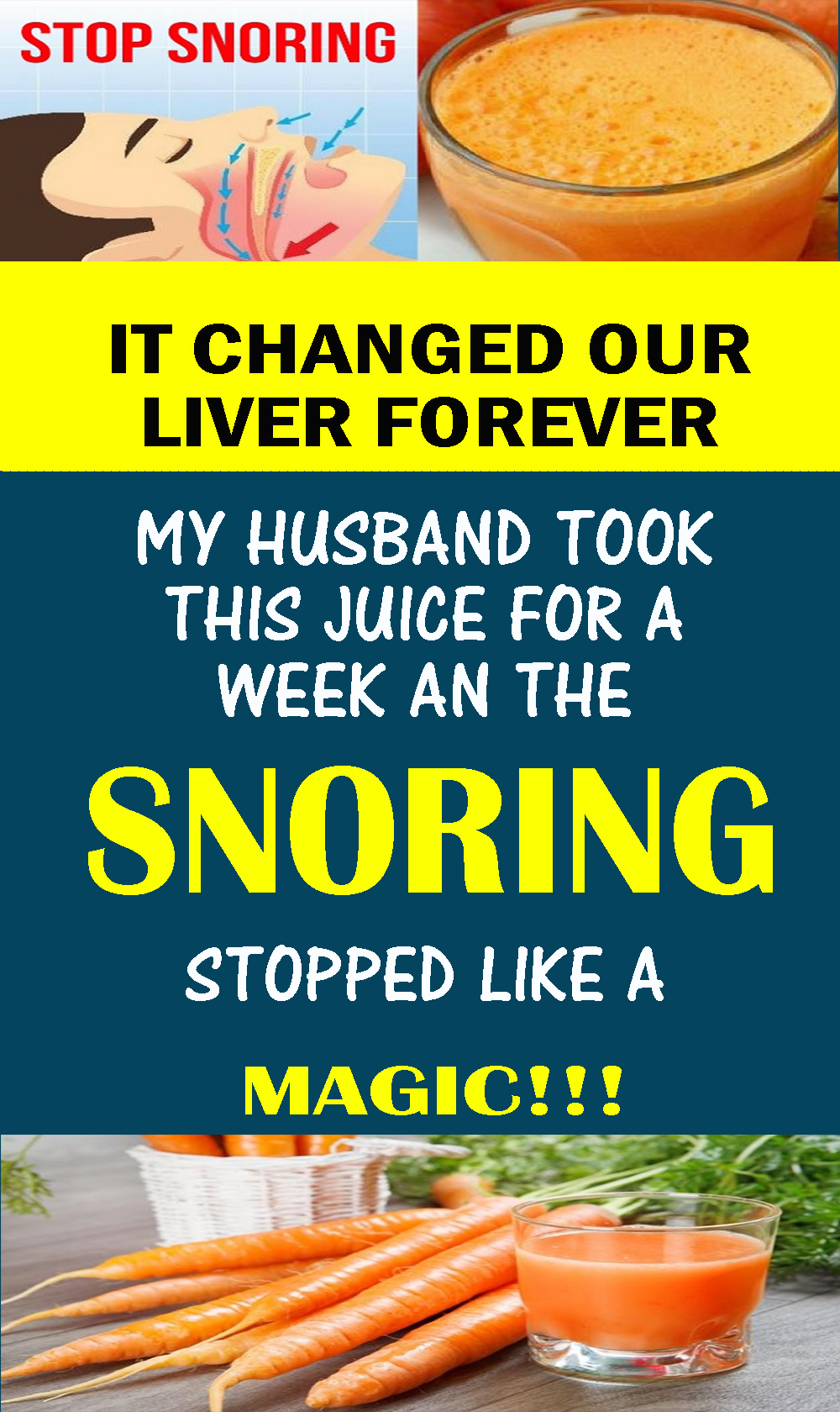 Hostile to Snoring Juice, The Drink Your Partner Should Drink To Avoid