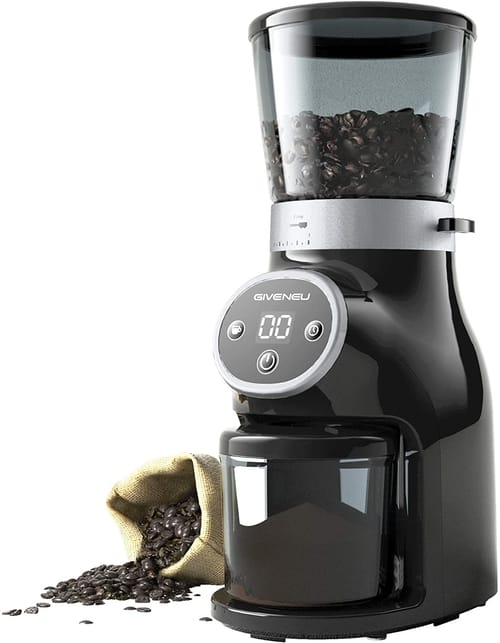 Review GIVENEU Electric Burr Mill Coffee Bean Grinder