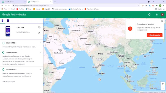 Our vivo device is showing here How to reset vivo phone using find my device