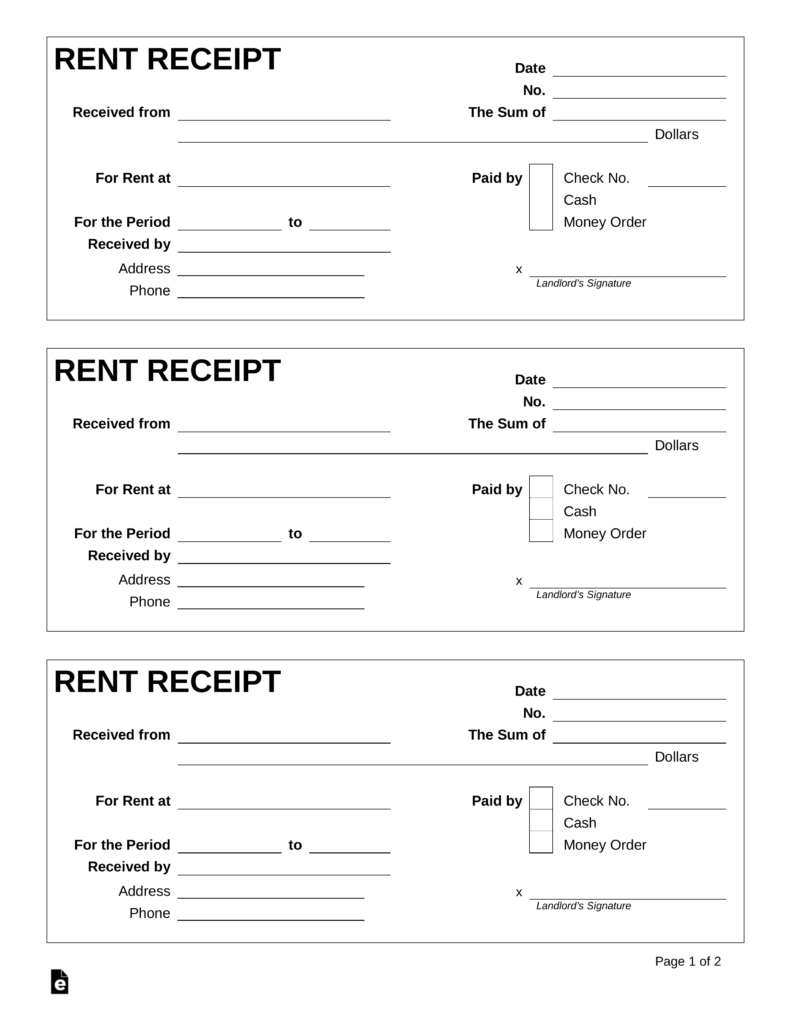 House Rent Receipt Format In India Invoice Template