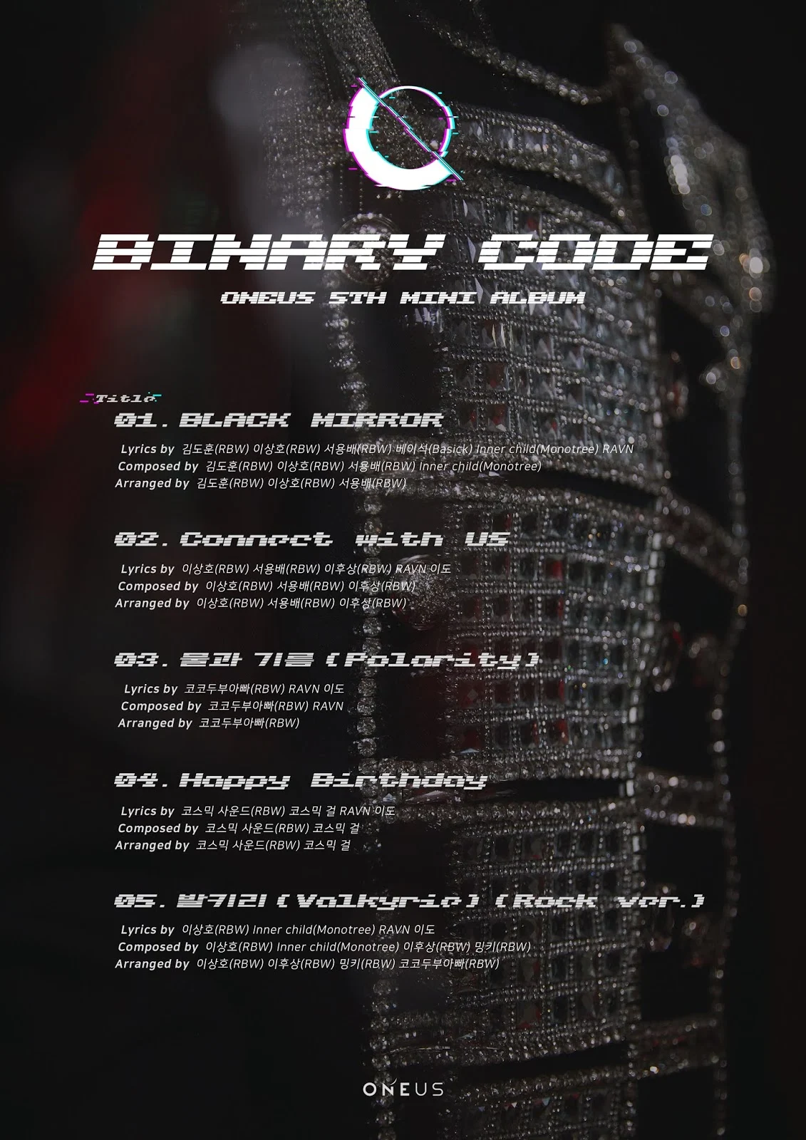 oneus binary code tracklist