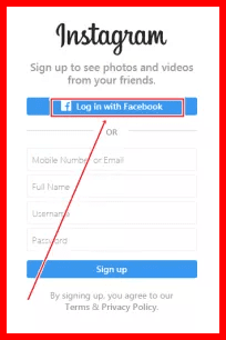 Instagram Login Sign in with Facebook Account – How To Instagram Login With Facebook Account