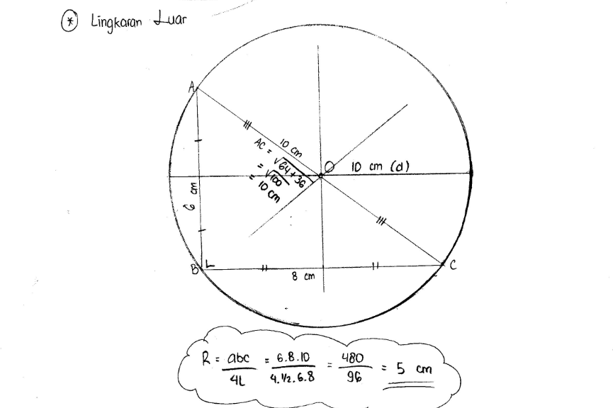 Rumus Jari Jari Lingkaran Dalam Segitiga