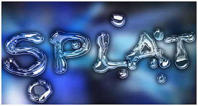 efecto texto agua splat