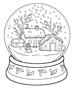 Snow Globe Coloring Pages for Kids