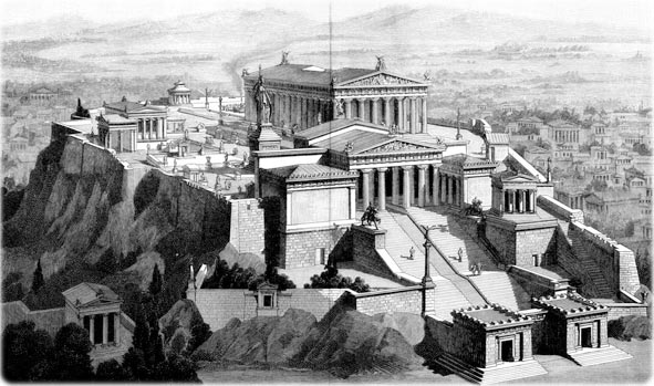 Partenon grego original, Parthenon, palácio dos 3 leões