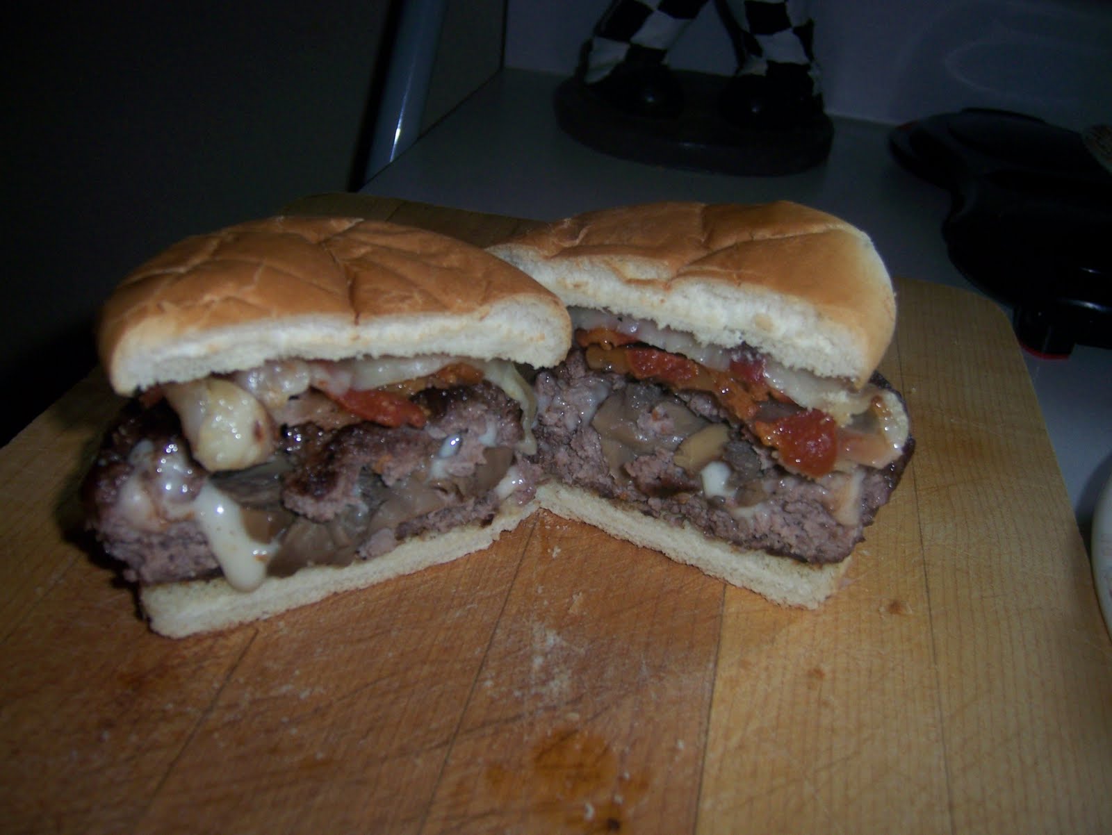 My Stuffed Mushroom Bacon And Swiss Burger