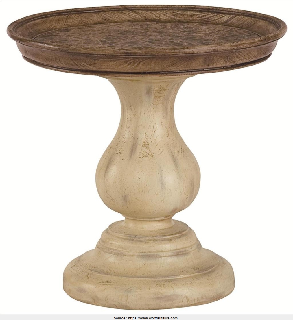 Pedestal End Table