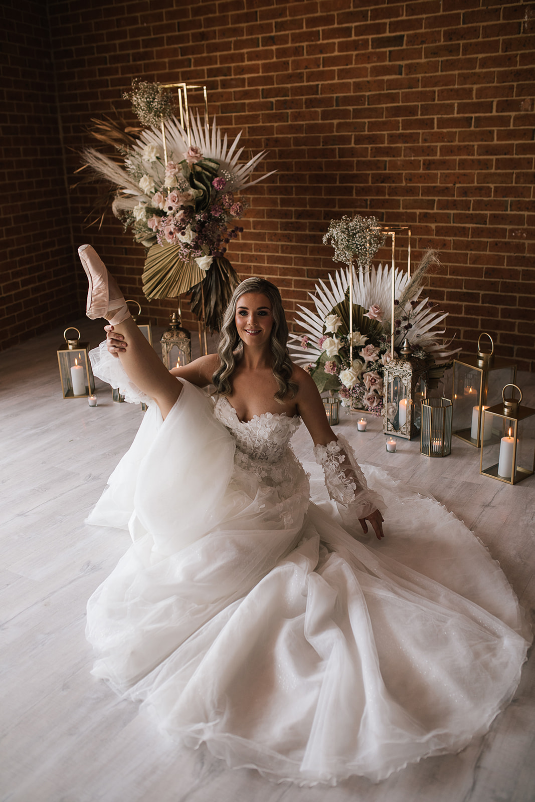 on the aisle blog | ballerina bridal shoot jennifer burch photography central coast weddings nsw bridal gowns floral design pinic setup cake