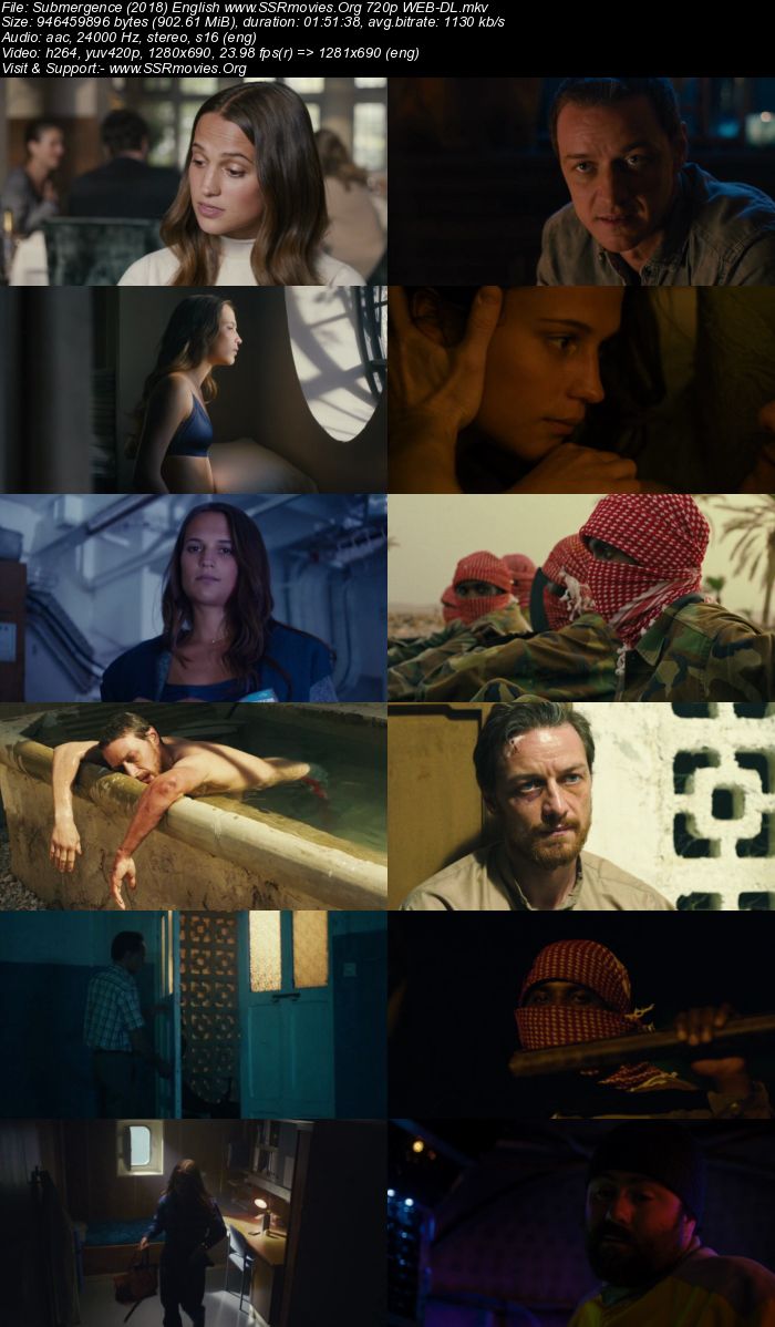 Submergence (2018) English 720p WEB-DL