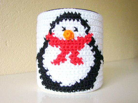 penguin mug cozy Crochet pattern
