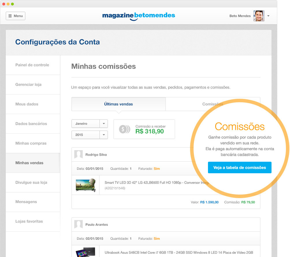 Tenha uma loja virtual da Magazine Luiza e Lucre com seus amigos