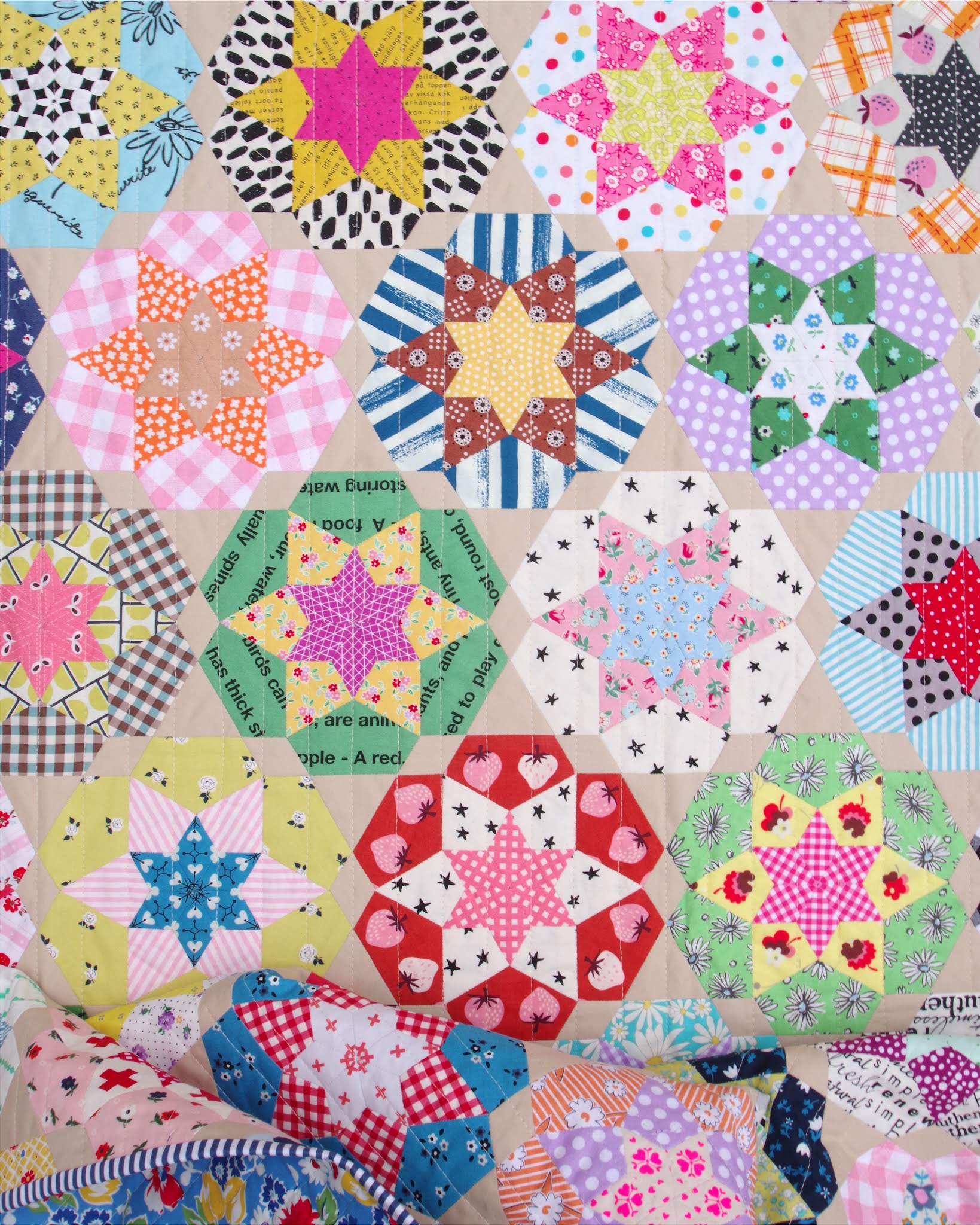 Red Pepper Quilts Ice Cream Soda Quilt English Paper Piecing