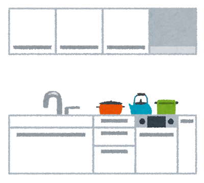システムキッチンのイラスト
