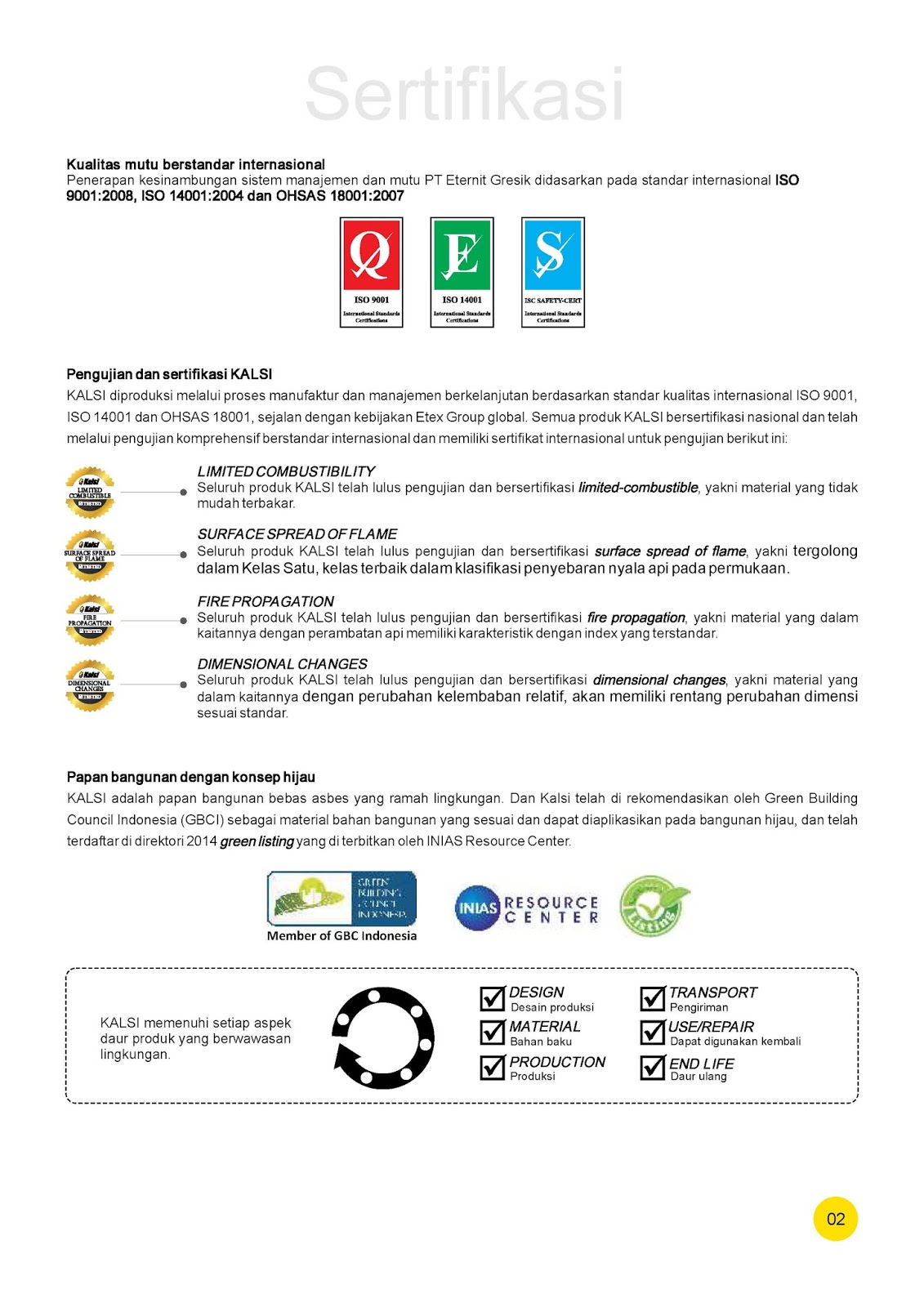 Brosur dan Spesifikasi KalsiPlank 9 Cedar &amp; Kalsiplank 10