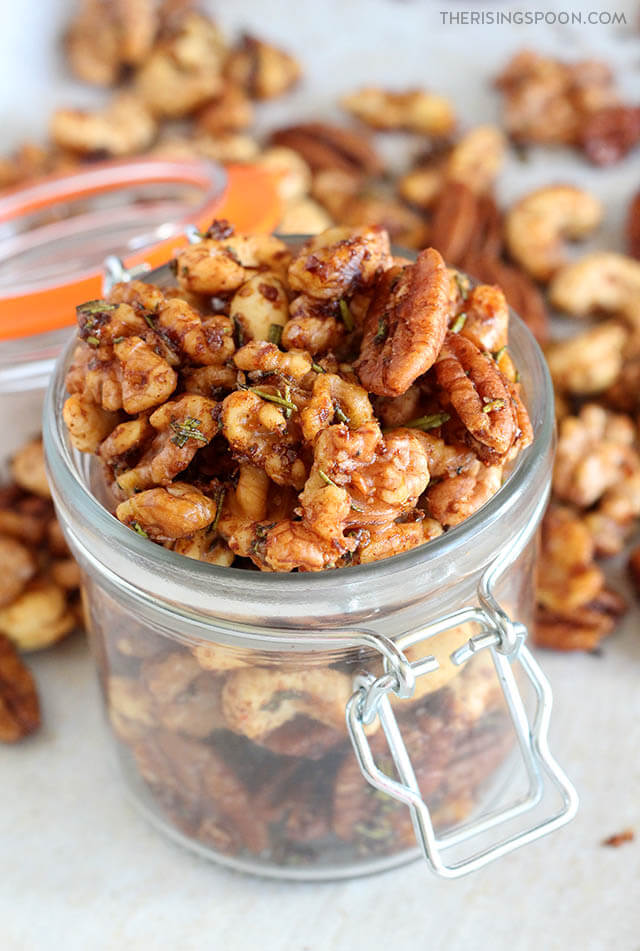 Savory Rosemary Spiced Nuts The Rising Spoon