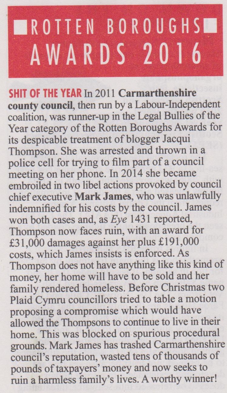 Private Eye - Rotten Boroughs - January 2017