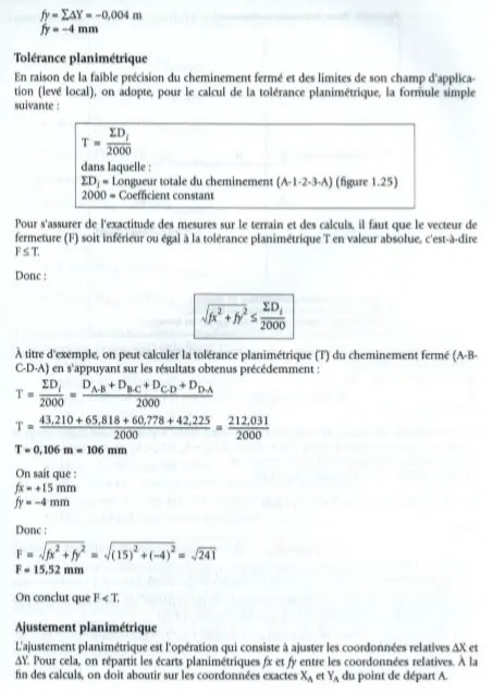 Polygonation,  calcul,  Types de Cheminement, topographiques,