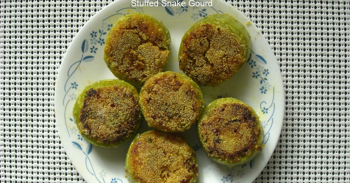 Cooking With Shobana STUFFED SNAKE GOURD
