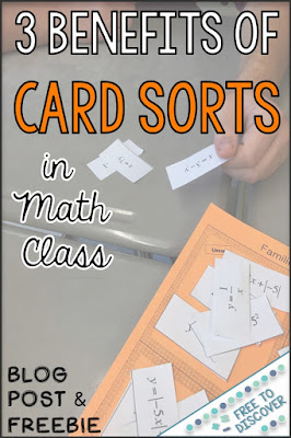 The Benefits of Card Sorts in Math Class | Free to Discover