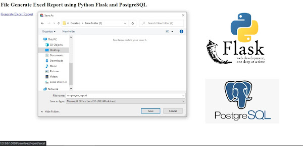 File Generate Excel Report using Python Flask and PostgreSQL | Tutorial101