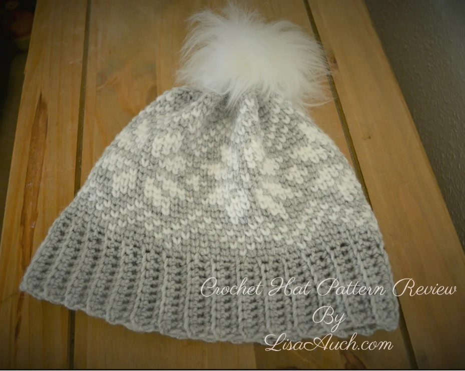 EASY snowflake crochet hat pattern free