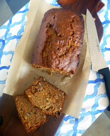 Whole-Grain Harvest Nut Banana Bread:  Delectiable nutty goodness makes this earthy banana bread perfect for Fall!  - Slice of Southern