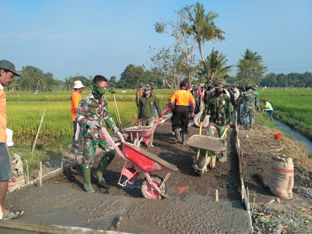 Betonisasi Jalan TMMD Sesuai Harapan Masyarakat