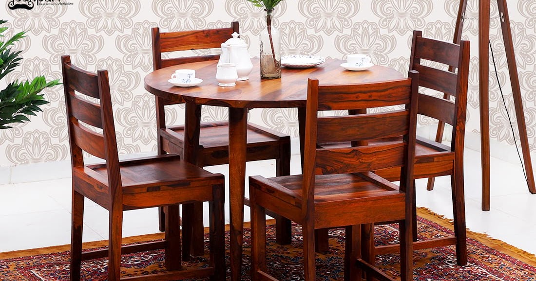 Wood Dining Table | Solid Wood Dining Table | Sheesham Wood Furniture