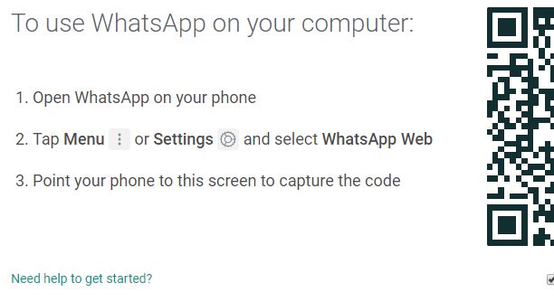 whatsapp login from the web