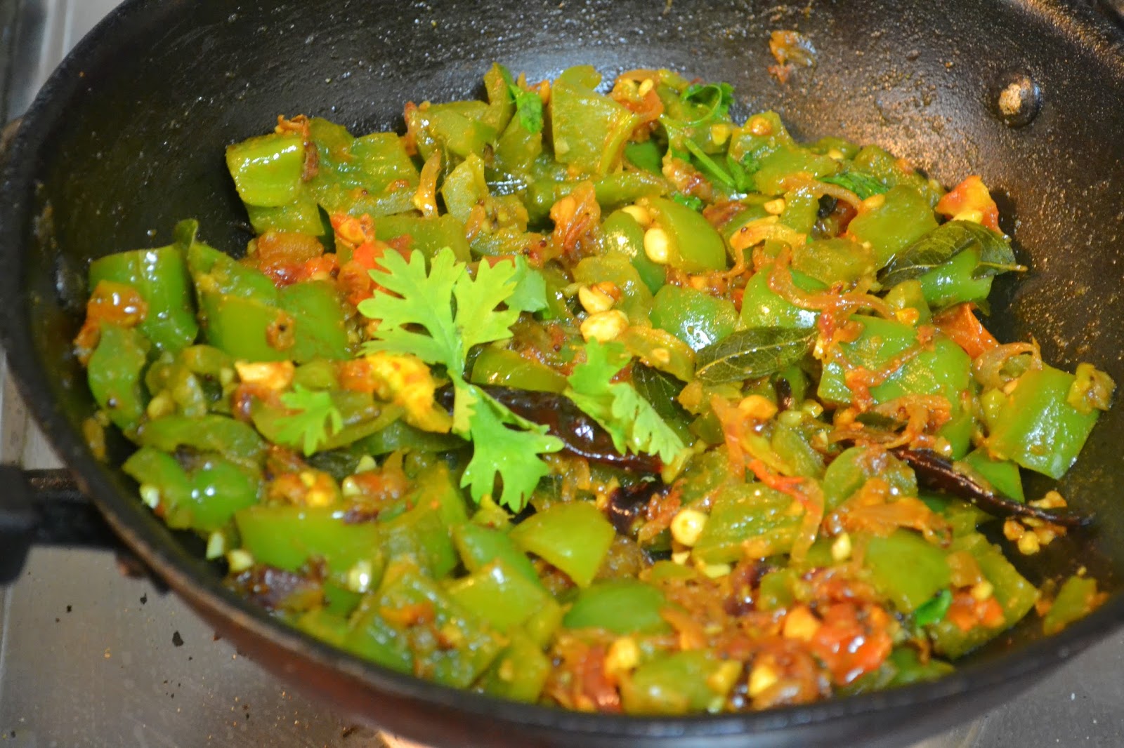 CAPSICUM MASALA SPICY CAPSICUM CURRY