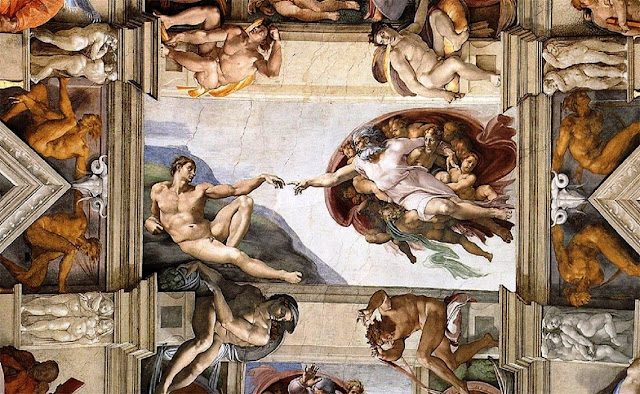 Микеланджело Буонарроти.  «Сотворение Адама», 1511 г.