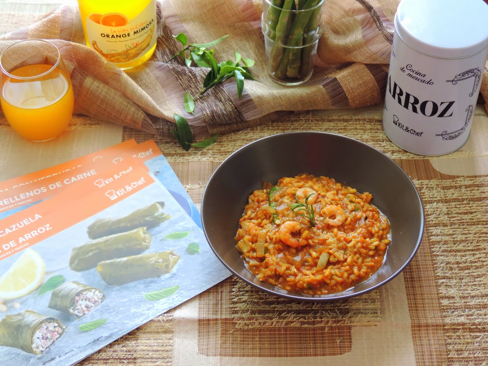 Risotto de Gambas y Espárragos Trigueros Cocinando con las Chachas