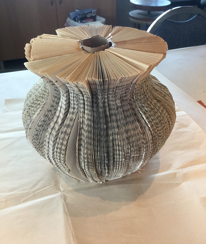 KJF DESIGN Fine Art Flower Vase Book Sculpture