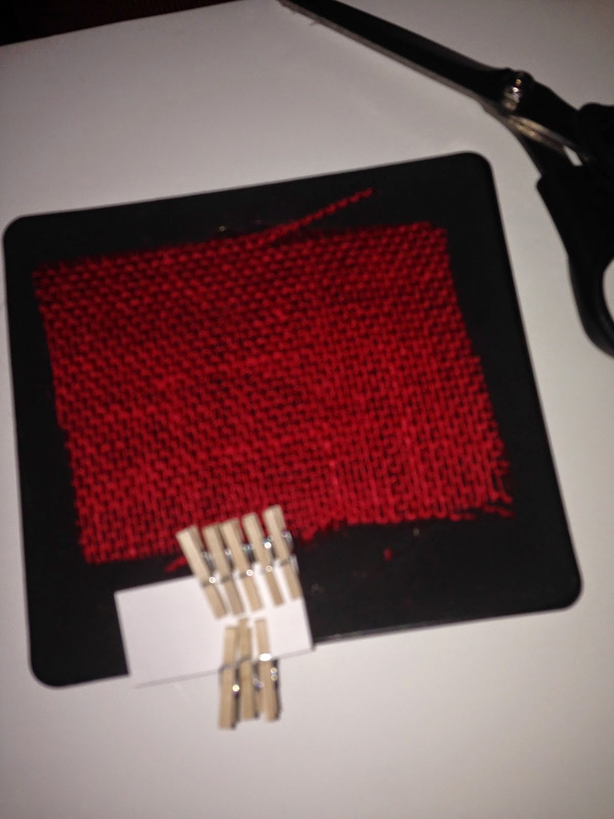 RED BURLAP VALENTINE