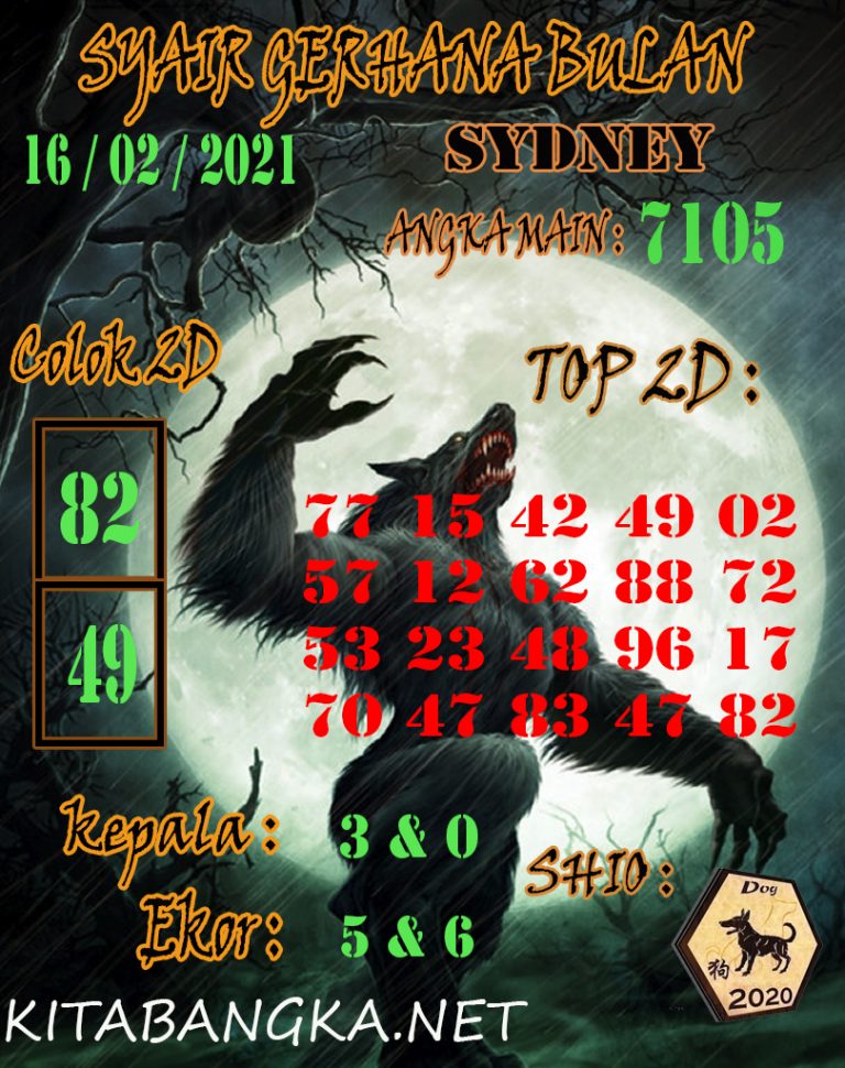 Syair Sidney Hari Ini Ini Selasa 16022021 Syair SGP