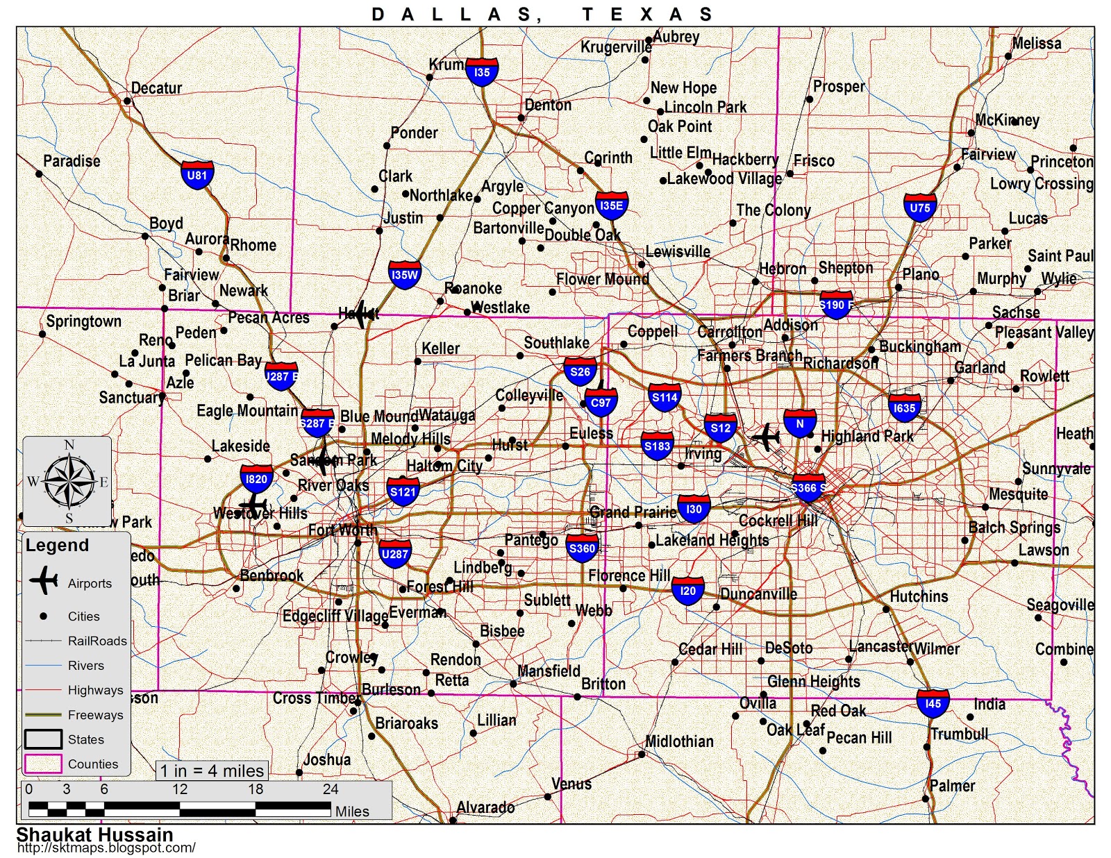 Maps Map of Dallas TX - 0013 Dallas