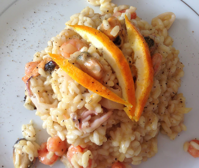 Risotto di mare all'arancia con erbe di Provenza