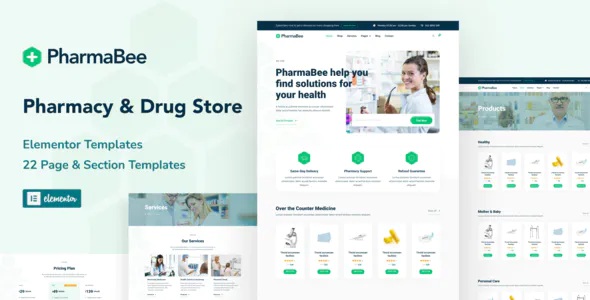 Best Pharmacy & Drug Store Website Elementor Template Kit