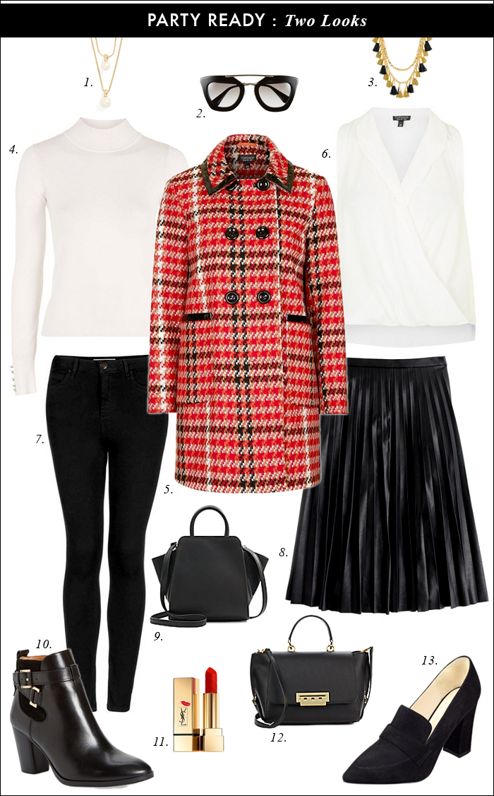 Daily Style Finds: Red Plaid Coat Styled Two Ways