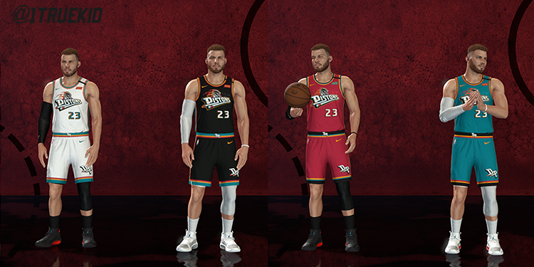 NBA 2K22 Current Gen (PC ) - Detroit Piston jersey pack (Concept Design) 