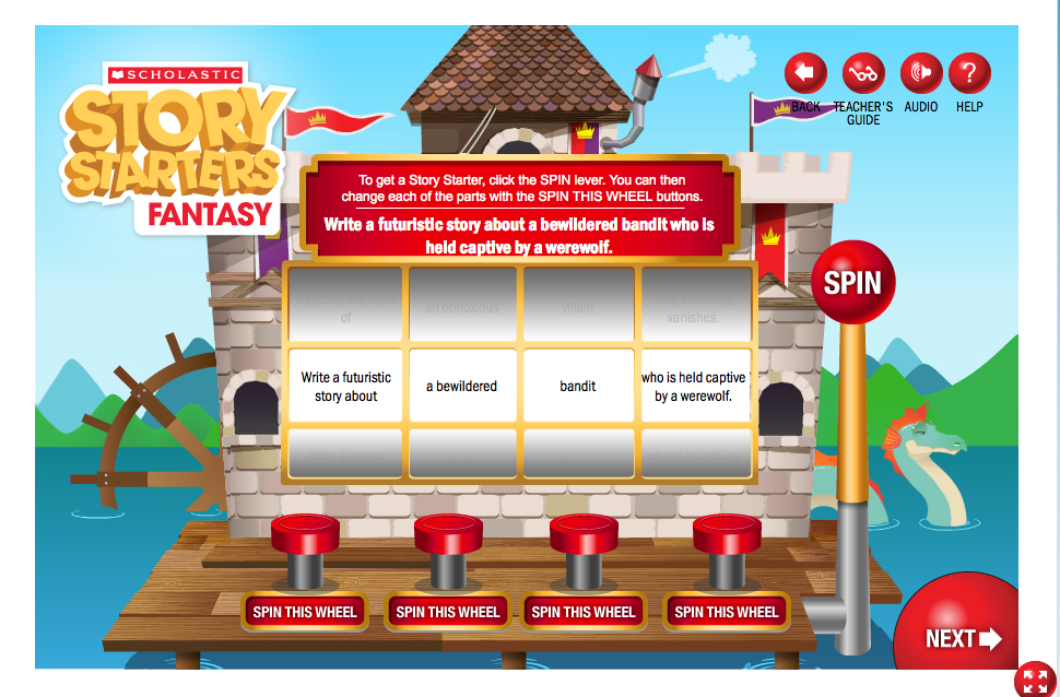 Scholastic writing prompt slot machine