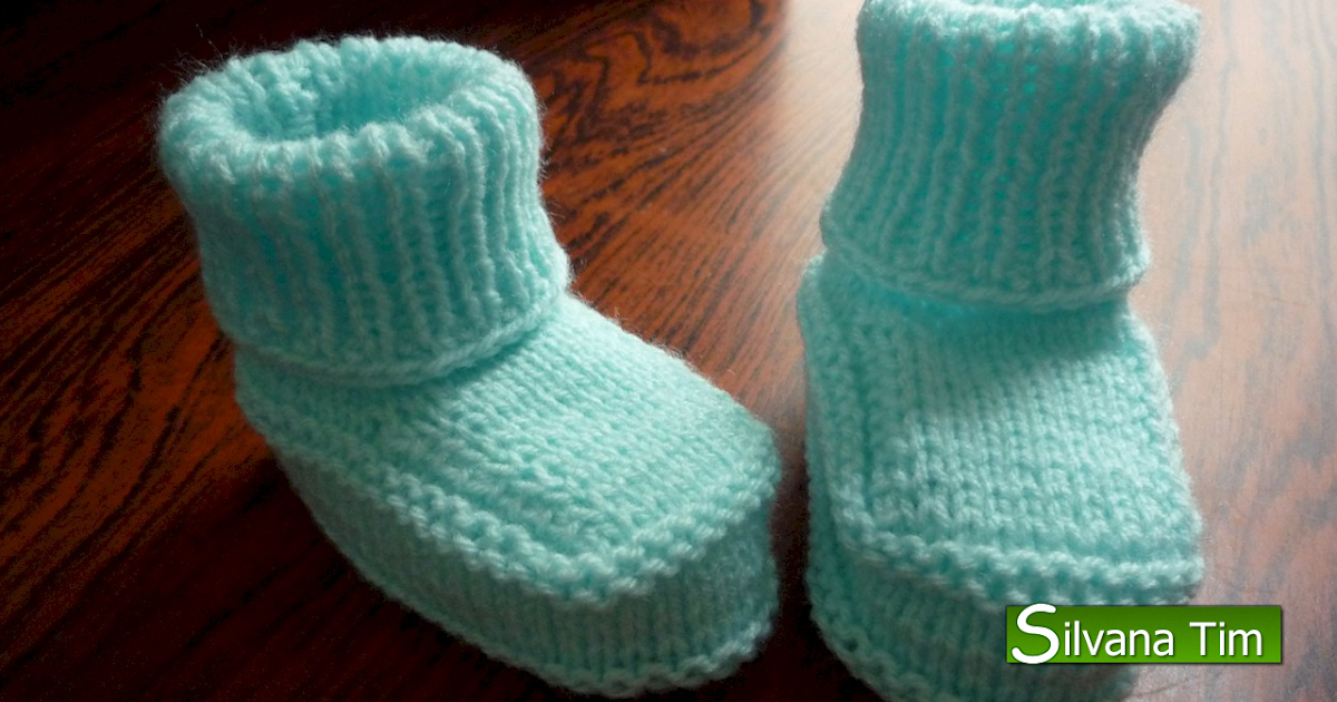 Como Tejer Patucos Bebe Escarpines A Dos Agujas Para Principiantes