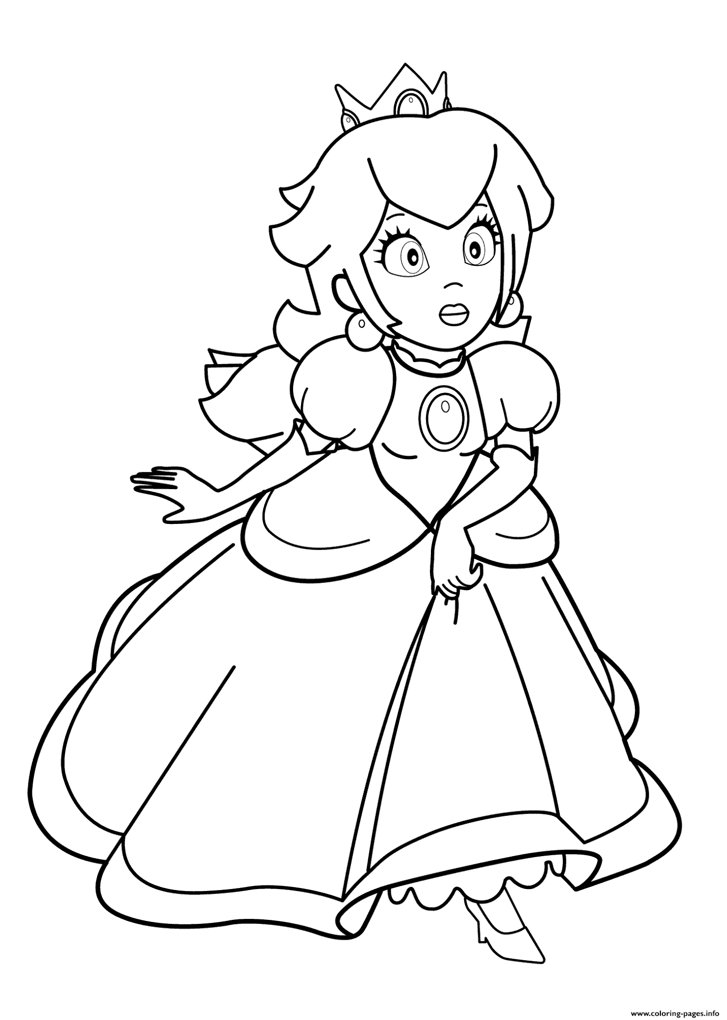 Princess Peach Coloring Page ~ Coloring Pages