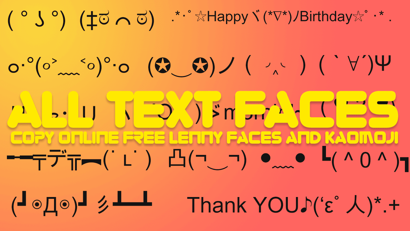 All Text Faces Symbols to Copy and Paste Copy Online Free Symbols