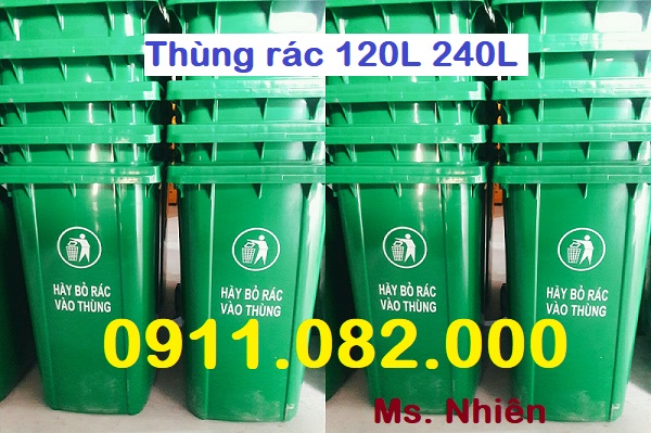 Phan phoi thung rac y te thung rac nhua thung rac 120L 240L gia re lh 0911082000