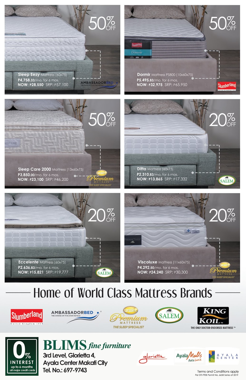 Manila Shopper BLIMS Mattress SALE Oct 2019