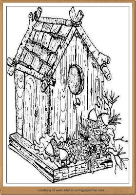 small cabin coloring pages adult
