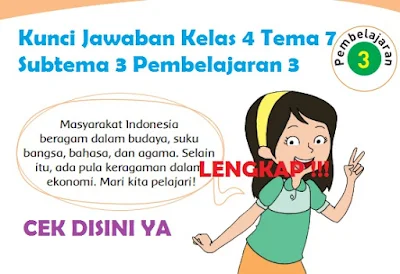 Kunci Jawaban Kelas 4 Tema 7 Subtema 3 Pembelajaran 3 www.simplenews.me