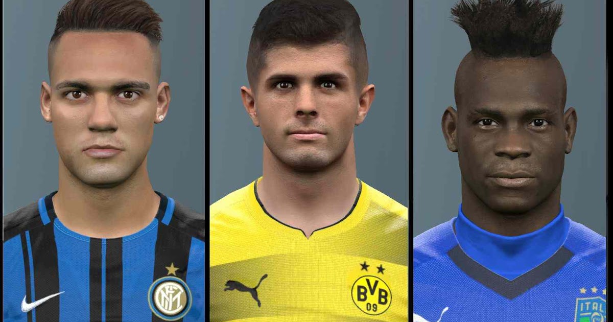 PES 2017 Balotelli, Pulisic & Lautaro Faces - CariTauGame | Download
